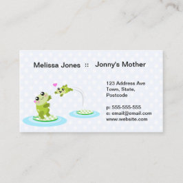 Kikkikkers - moeder en kikker in kawaï visitekaartje