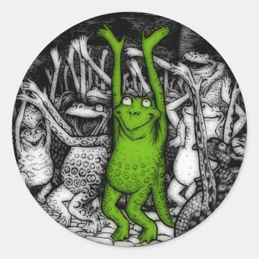 Kikkikkers Ronde Sticker (Voorkant)