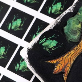 Kikkikkers van de Cute Tree Artistic Kikkers Ik ho Ronde Sticker