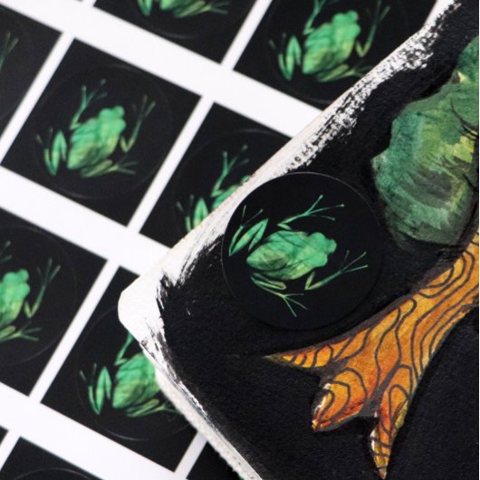 Kikkikkers van de Cute Tree Artistic Kikkers Ik ho Ronde Sticker