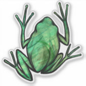 Kikkikkers van de Cute Tree Artistic Kikkers Ik ho Sticker (Voorkant)