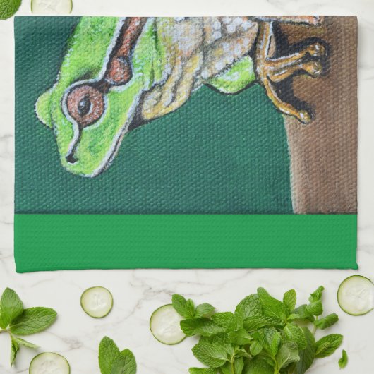 Kikkikkerverf Theedoek (Gevouwen)