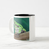 Kikkikkerverf Tweekleurige Koffiemok (Voorkant links)