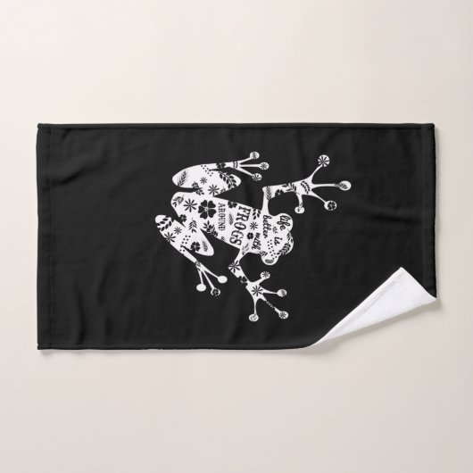 Kikkikkervis | I Love Frog White Handdoek (Handdoek)