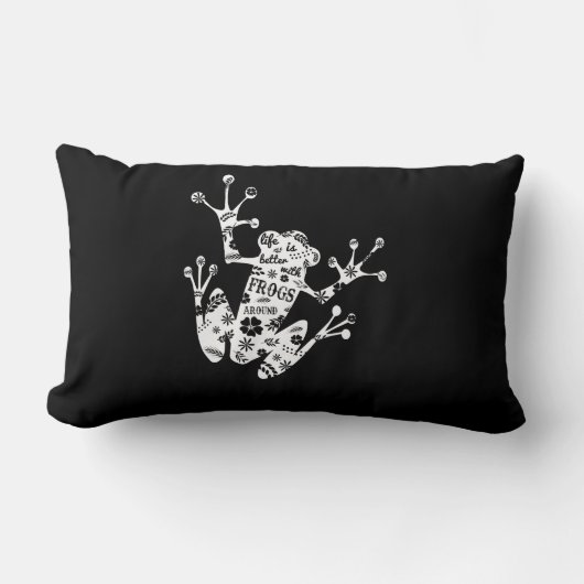 Kikkikkervis | I Love Frog White Kussen (Voorkant)