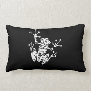 Kikkikkervis I Love Frog White Kussen