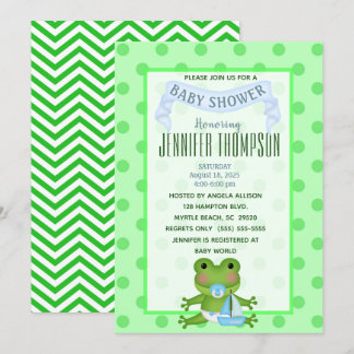 Kikkikkervisje Baby shower Uitnodiging