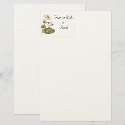 Kikkistblok en kikkerbakkerswerk briefpapier (Voorkant / Achterkant)