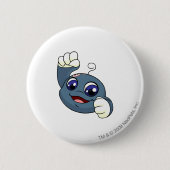 Kiko Blue Ronde Button 5,7 Cm (Voorkant)