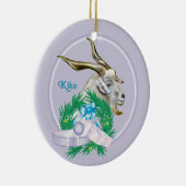 Kiko Goat Wreath Holiday Ornament (Rechts)