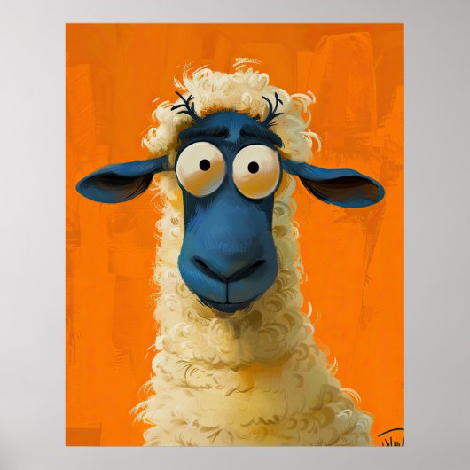 Kiko het Schaap – Fantasievol Kunstposter Poster (Voorkant)