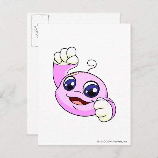 Kiko Pink Briefkaart (Voorkant / Achterkant)