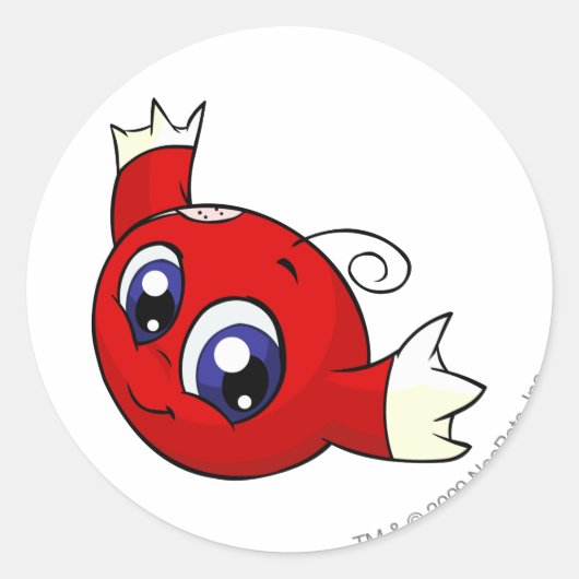 Kiko Red Ronde Sticker (Voorkant)