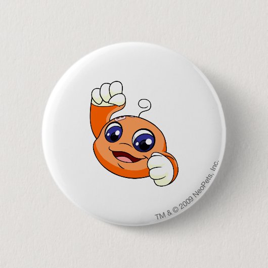 Kiko Sinaasappel Ronde Button 5,7 Cm (Voorkant)