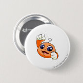 Kiko Sinaasappel Ronde Button 5,7 Cm (Voorkant /achterkant)