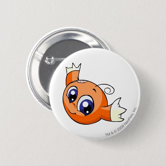 Kiko Sinaasappel Ronde Button 5,7 Cm (Voorkant /achterkant)