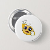 Kiko Yellow Ronde Button 5,7 Cm (Voorkant /achterkant)