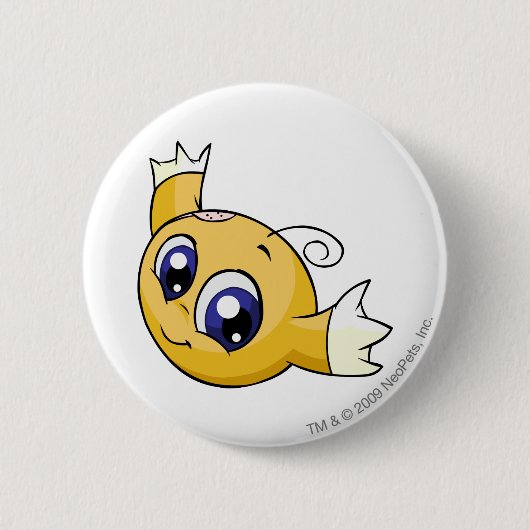 Kiko Yellow Ronde Button 5,7 Cm (Voorkant)