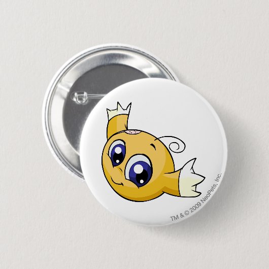 Kiko Yellow Ronde Button 5,7 Cm (Voorkant /achterkant)