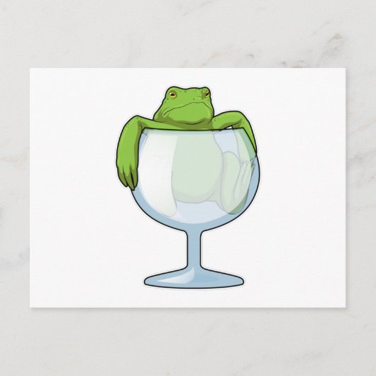 Kikvors Glas Briefkaart (Voorkant)
