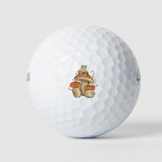 Kikvors met paddenstoelen golfballen (Voorkant)