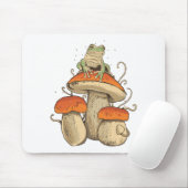 Kikvors met paddenstoelen muismat (Met muis)