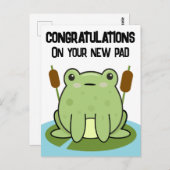 Kikvors Nieuwe Thuis Onderlegger Gefeliciteerd Briefkaart (Voorkant / Achterkant)