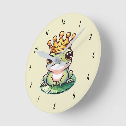 Kikvors Prins in Gouden Kroon Sprookjes Kinderkame Ronde Klok (Hoek)