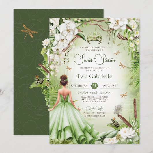 Kikvors Prins Sweet 16 Prinses Verjaardag Kaart (Voorkant / Achterkant)