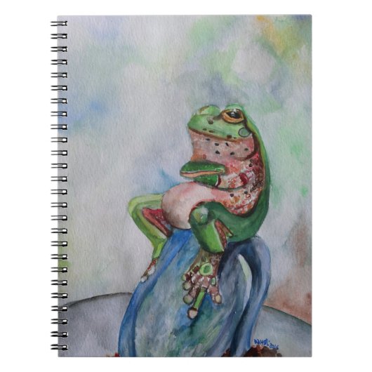 Kikvors-watercolor kunst notitieboek (Voorkant)