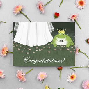 Kikvorsprins Sprookjeshuwelijk Felicitaties Kaart