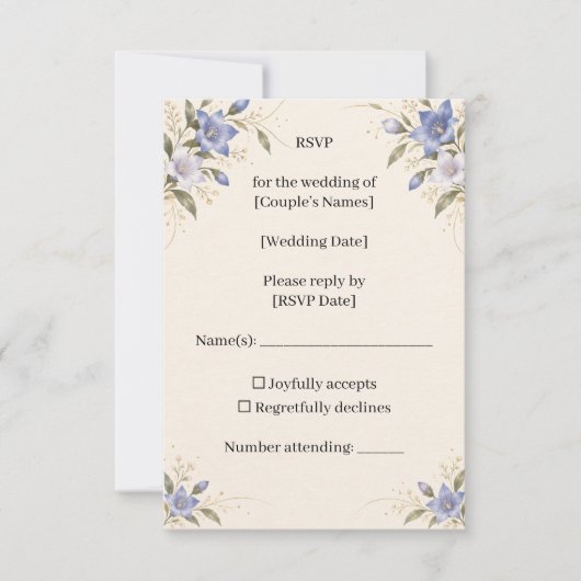 Kikyo Wedding RSVP Card (Voorkant)