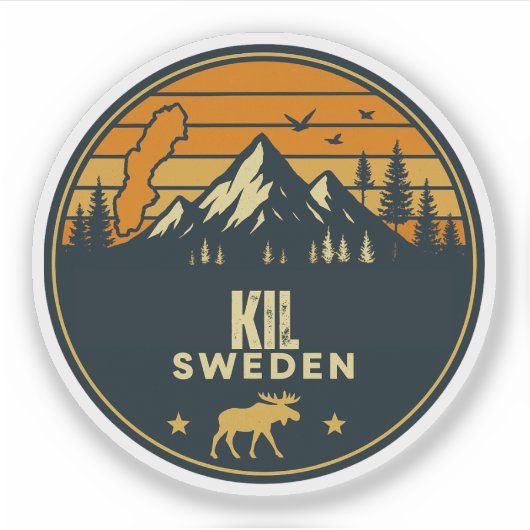 Kil, Zweden Sverige Sticker (Voorkant)