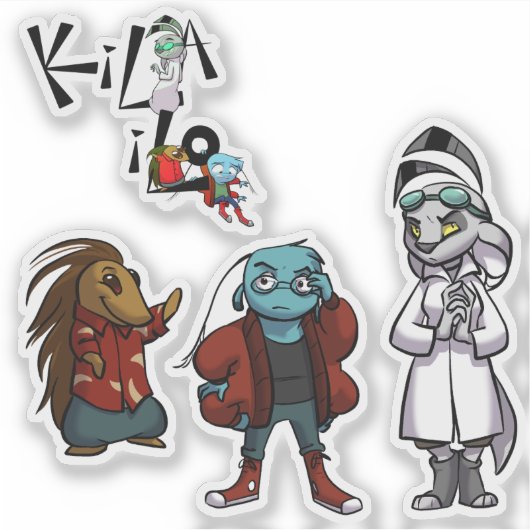 KiLA iLO Main Drie + Logo Sticker Sheet (Voorkant)