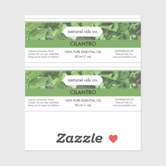 KILANTRO Essential Oils Geur Flesetiket Sticker (Vel)