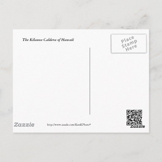 Kilauea Caldera Briefkaart (Achterkant)