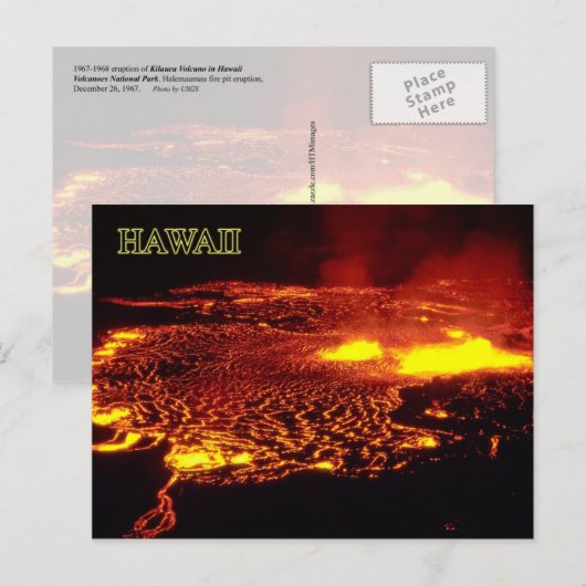 Kilauea Eruption, Hawaii Volcanoes National Park Briefkaart (Voorkant / Achterkant)