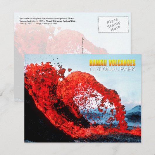 Kilauea eruption, Hawaii Volcanoes National Park Briefkaart (Voorkant / Achterkant)
