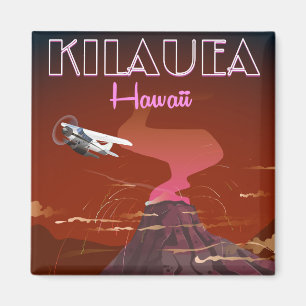 Kilauea Hawaï reizen poster Magneet