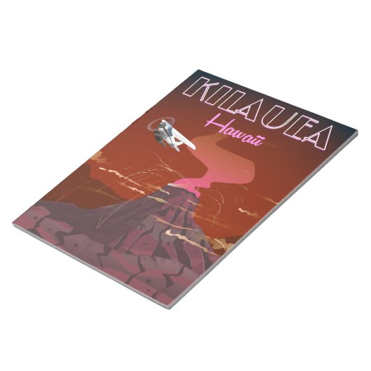 Kilauea Hawaï reizen poster Notitieblok (Schuin)