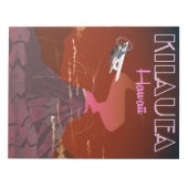 Kilauea Hawaï reizen poster Notitieblok (Voorkant)