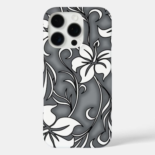 Kilauea Hibiscus Hawaiian Floral Grey Case-Mate iPhone Case (Achterkant)