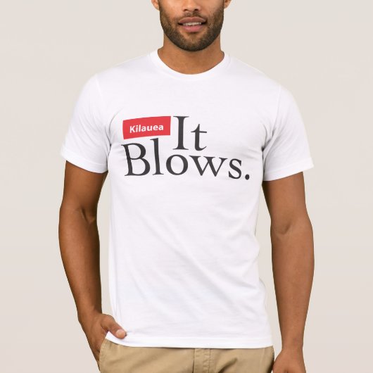 Kilauea It Blows on front, map+zip on back T-shirt (Voorkant)