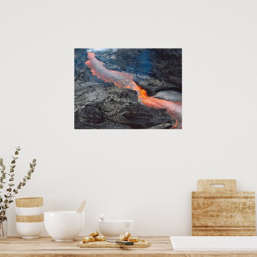 Kilauea Lava Flow Poster Print (Keuken)