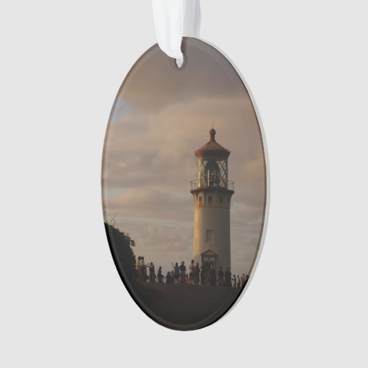 Kilauea Lighthouse bij Dusk op kerst Ornament (voorkant)
