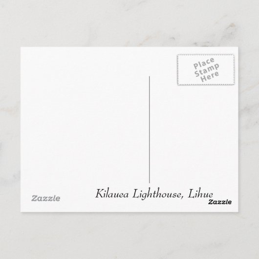 Kilauea Lighthouse Briefkaart (Achterkant)