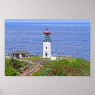 Kilauea Lighthouse op Kauai, Hawaii Poster