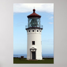 Kilauea Lighthouse op Kauai Poster