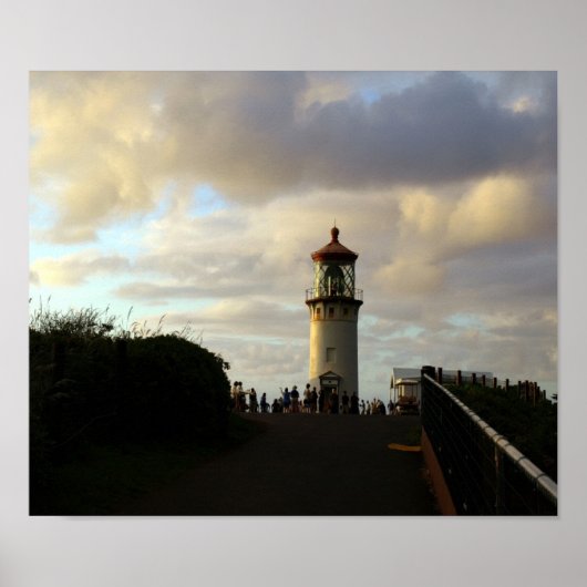 Kilauea Point Lighthouse in Dusk Poster (Voorkant)