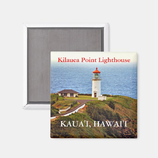 Kilauea Point Lighthouse, Kaua'i, Hawai'i Magnet (Voorkant / Achterkant)